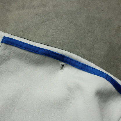 Adidas V-Neck Sweatshirt – White/Blue (Man-XL,Flawed)