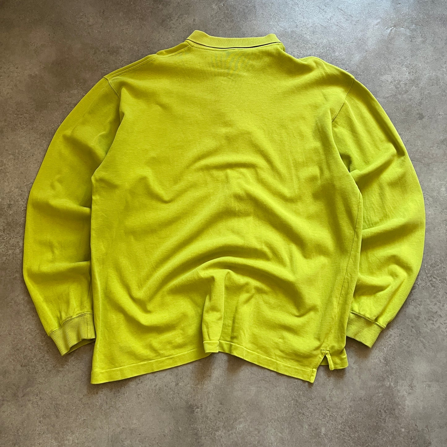 Puma Vintage Yellow Long Sleeve Polo Shirt XL