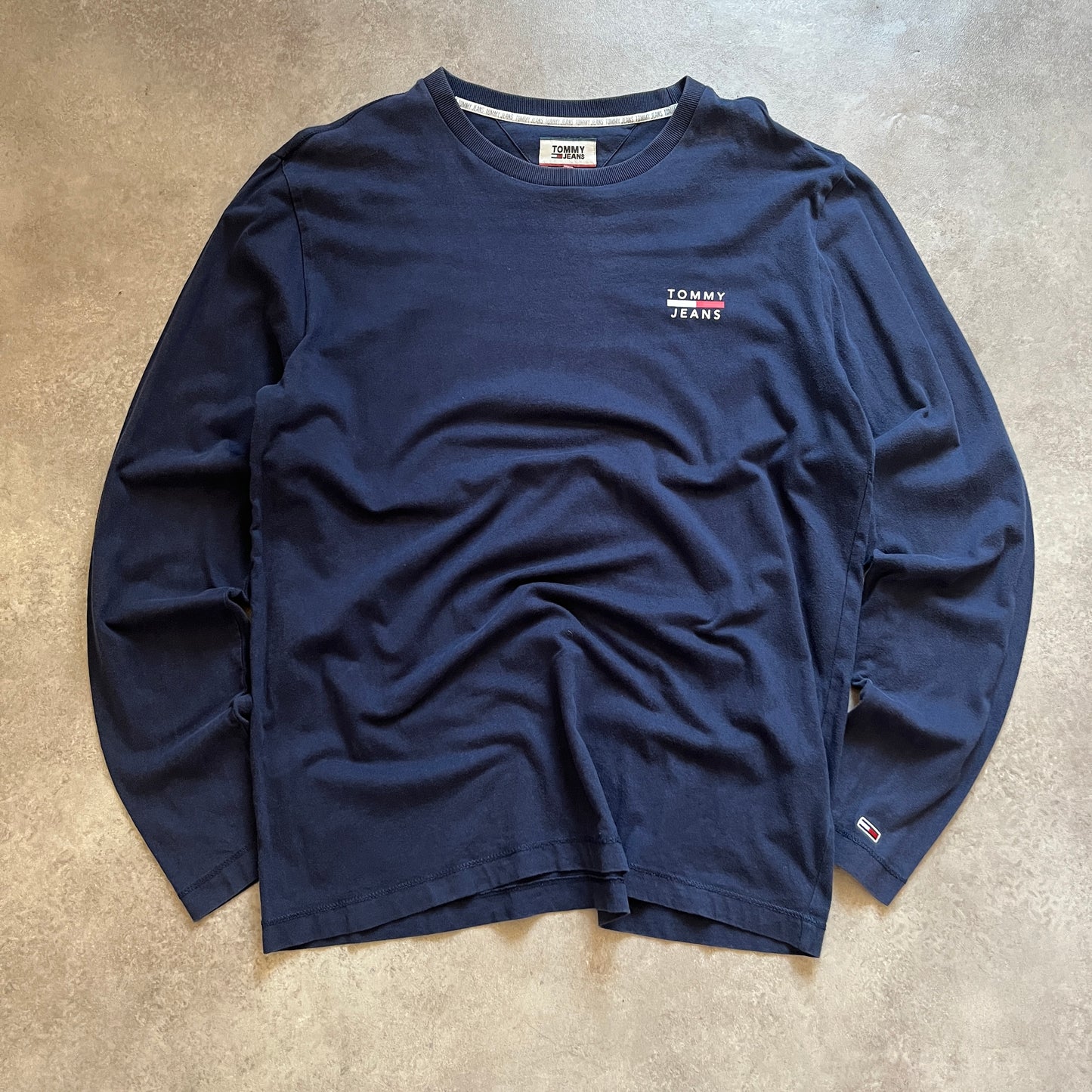 Tommy Jeans Navy Long Sleeve T-Shirt L