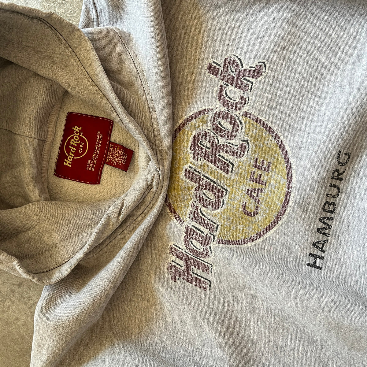 Hard Rock Cafe Hamburg Grey Hoodie XL
