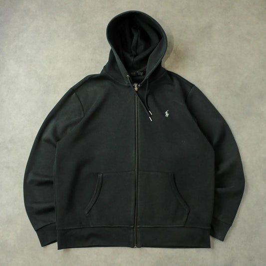 Ralph Lauren Zip Hoodie – Black (Man-XL)