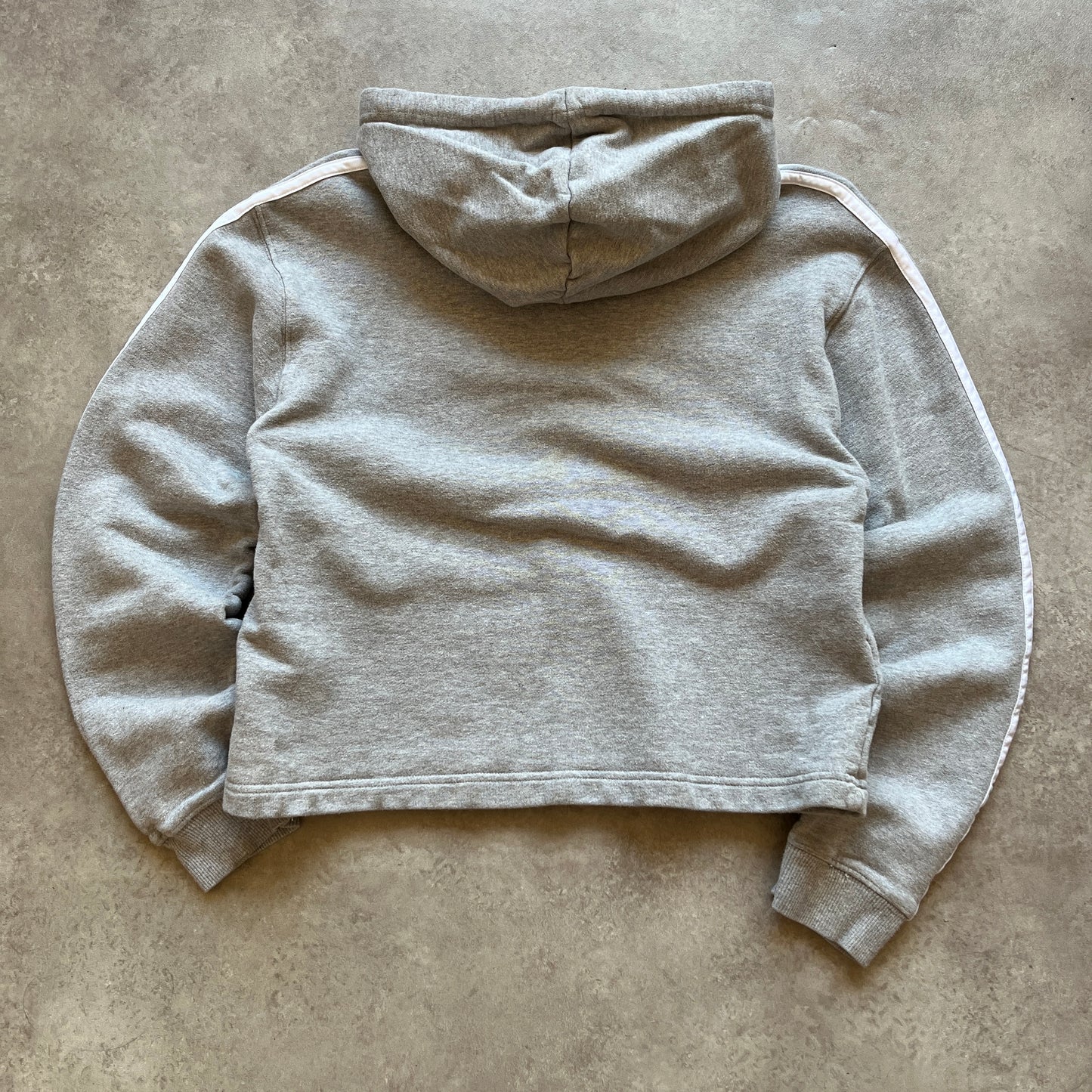 Adidas Grey Cropped Hoodie M