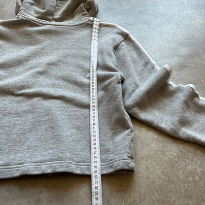 Adidas Grey Cropped Hoodie M