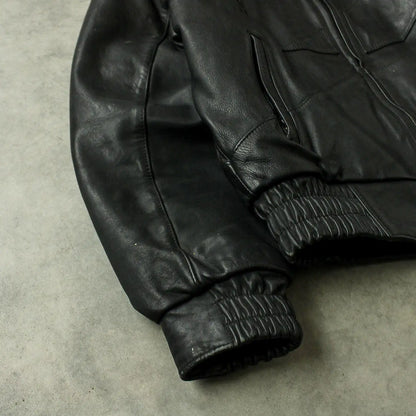 Damen Leathers Biker Leather Jacket – Black (Man-M)