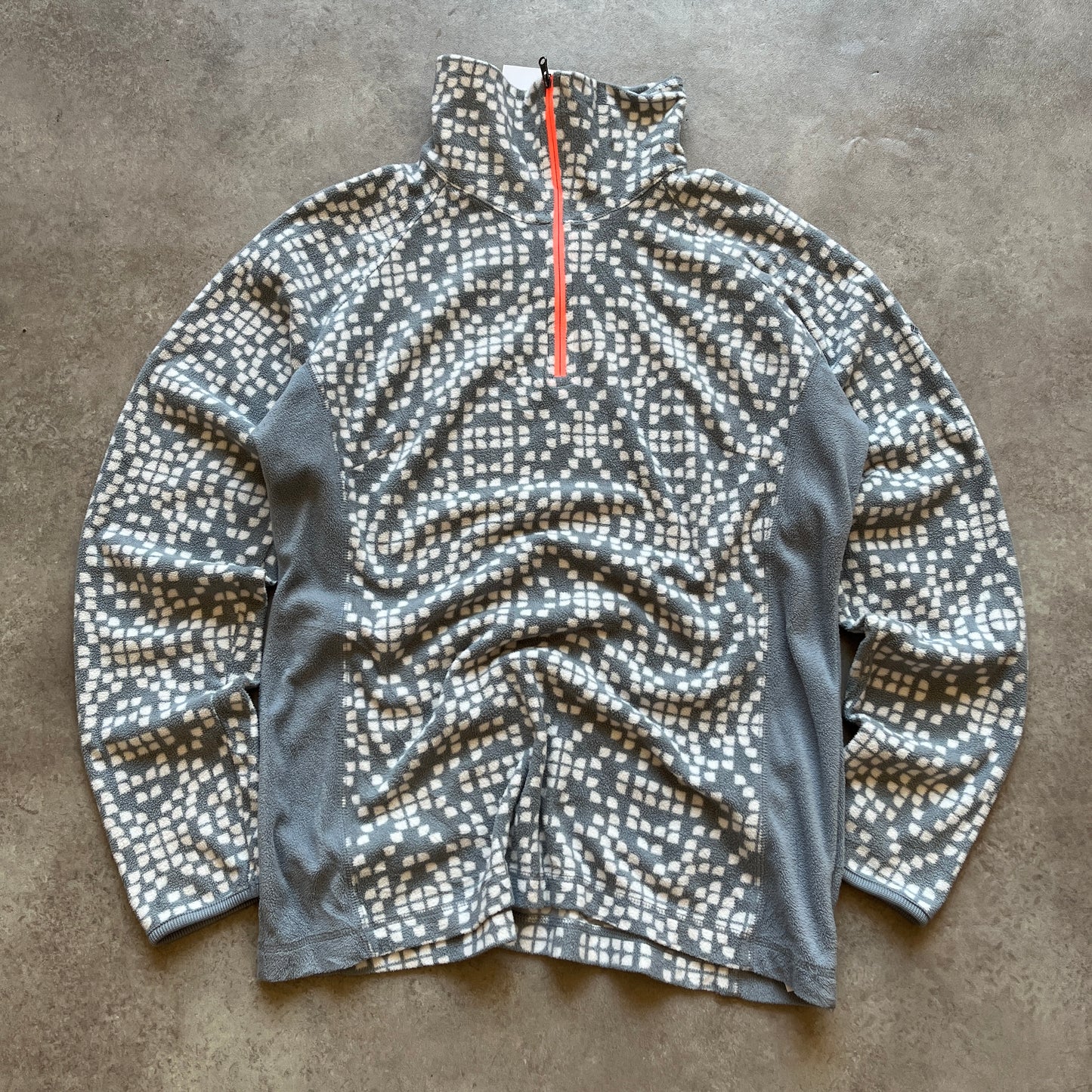 Columbia Grey Patterned Half Zip Fleece L