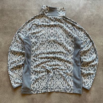 Columbia Grey Patterned Half Zip Fleece L