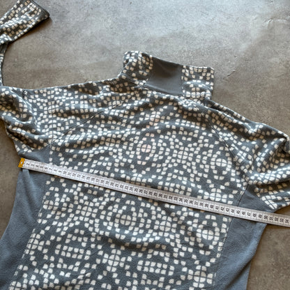 Columbia Grey Patterned Half Zip Fleece L