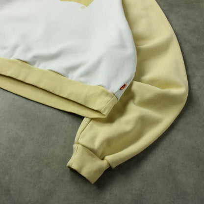 Levi’s Cropped Logo Sweatshirt – White/Yellow (Woman-M)