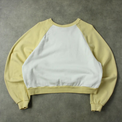 Levi’s Cropped Logo Sweatshirt – White/Yellow (Woman-M)