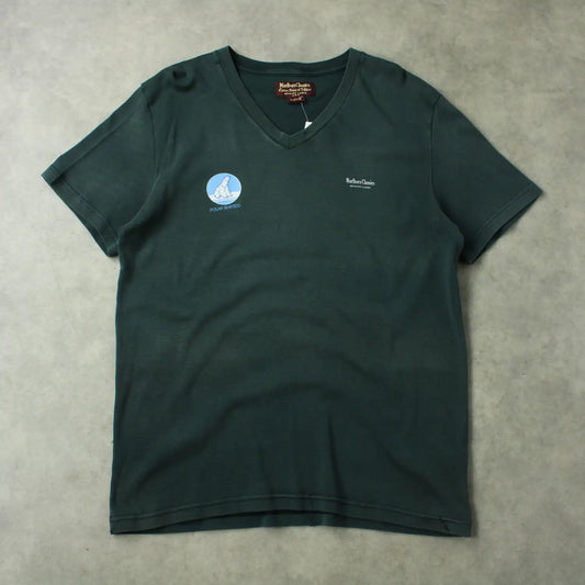 Marlboro Classics V-Neck T-Shirt – Dark Green (Man-XL)