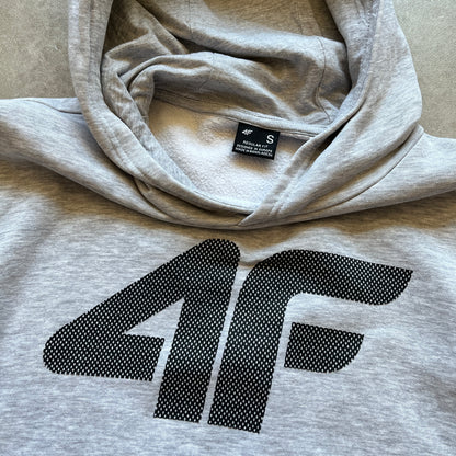 4F Grey Logo Hoodie S