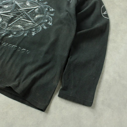 Dimmu Borgir Vintage Printed Longsleeve – Black (Man-L,Distressed)