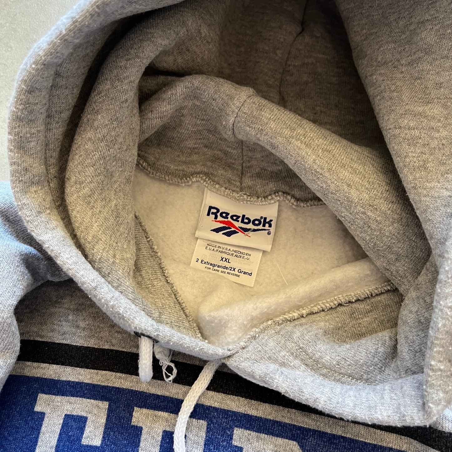 Reebok Grey Logo Hoodie XXL