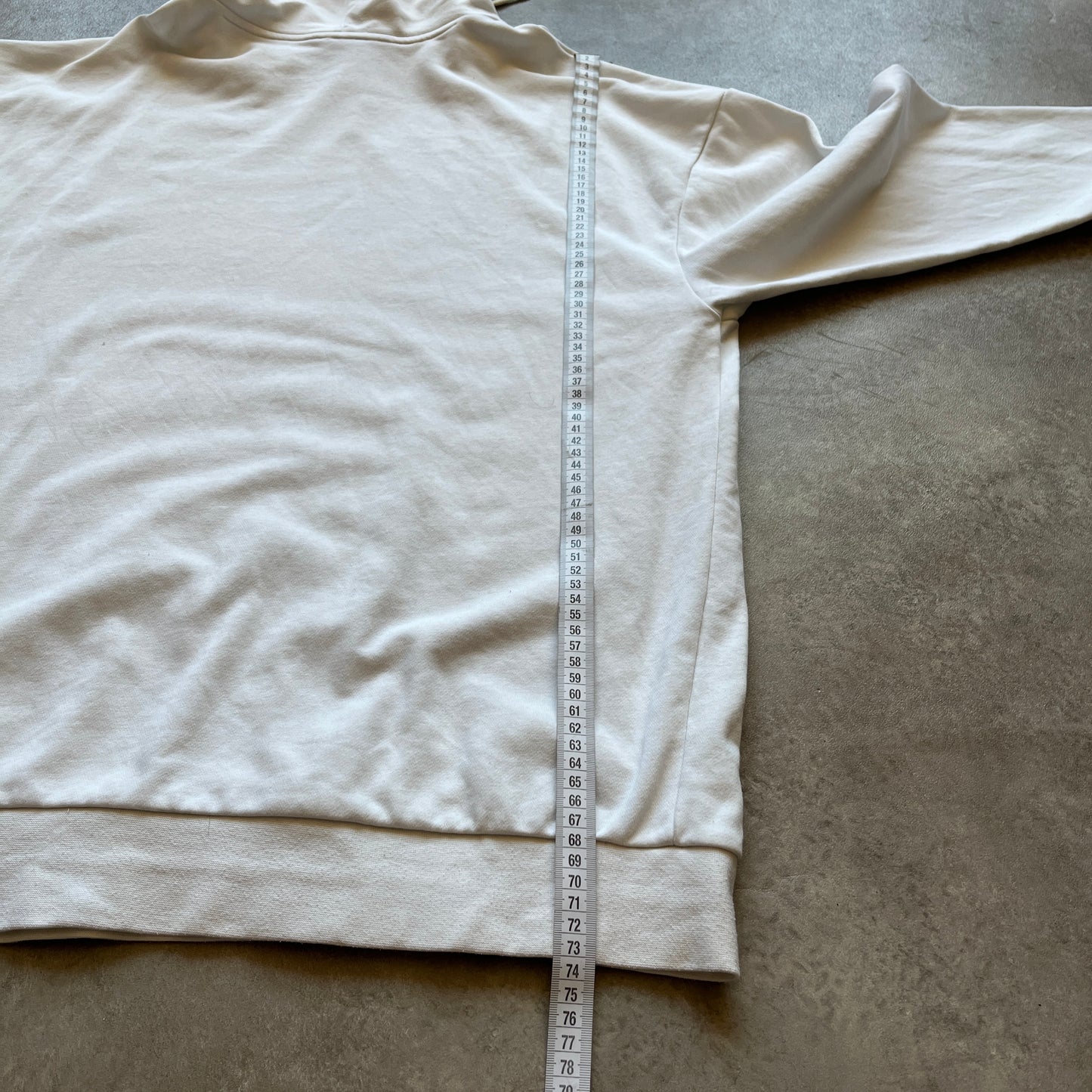 Adidas White Graphic Hoodie L