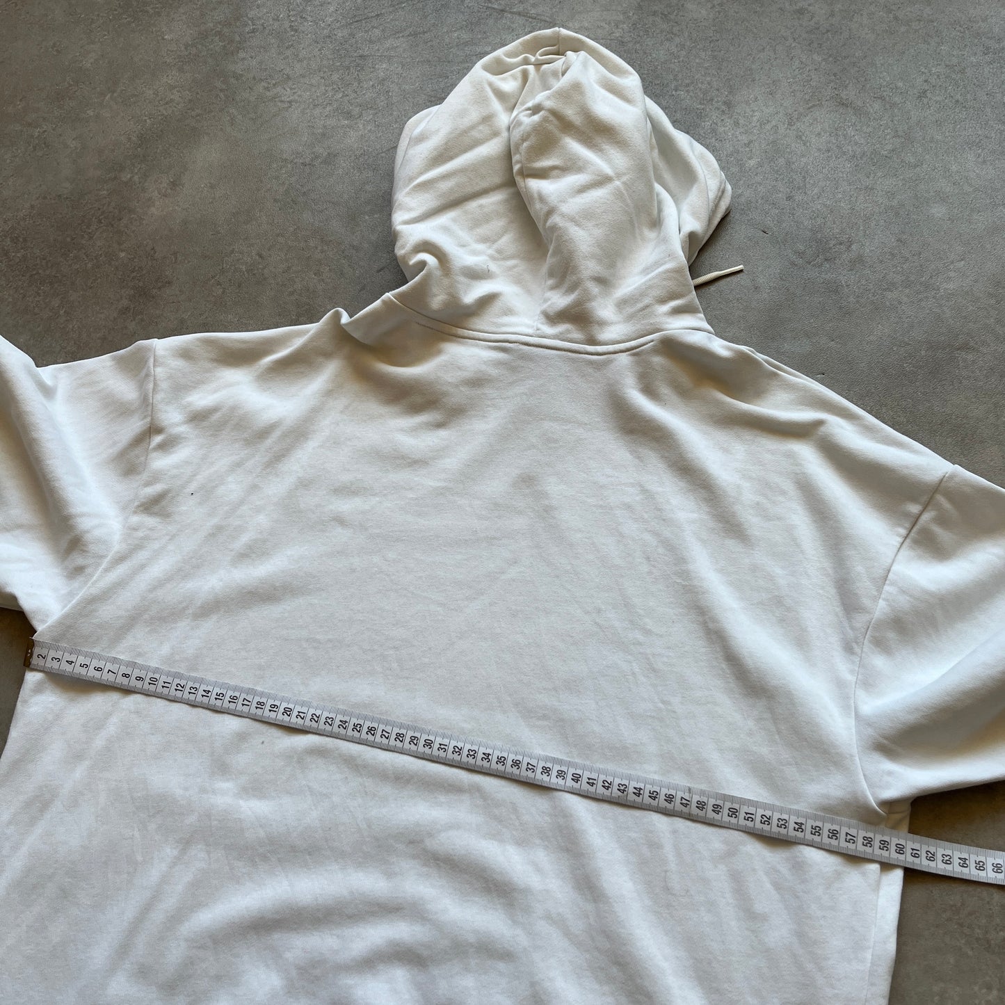 Adidas White Graphic Hoodie L