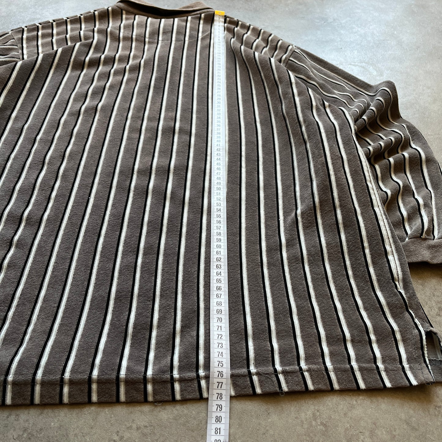 Billy Dean Striped Long Sleeve Polo Shirt XXL