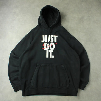 Nike “Just Do It” Printed Hoodie – Black (Man-XXL)