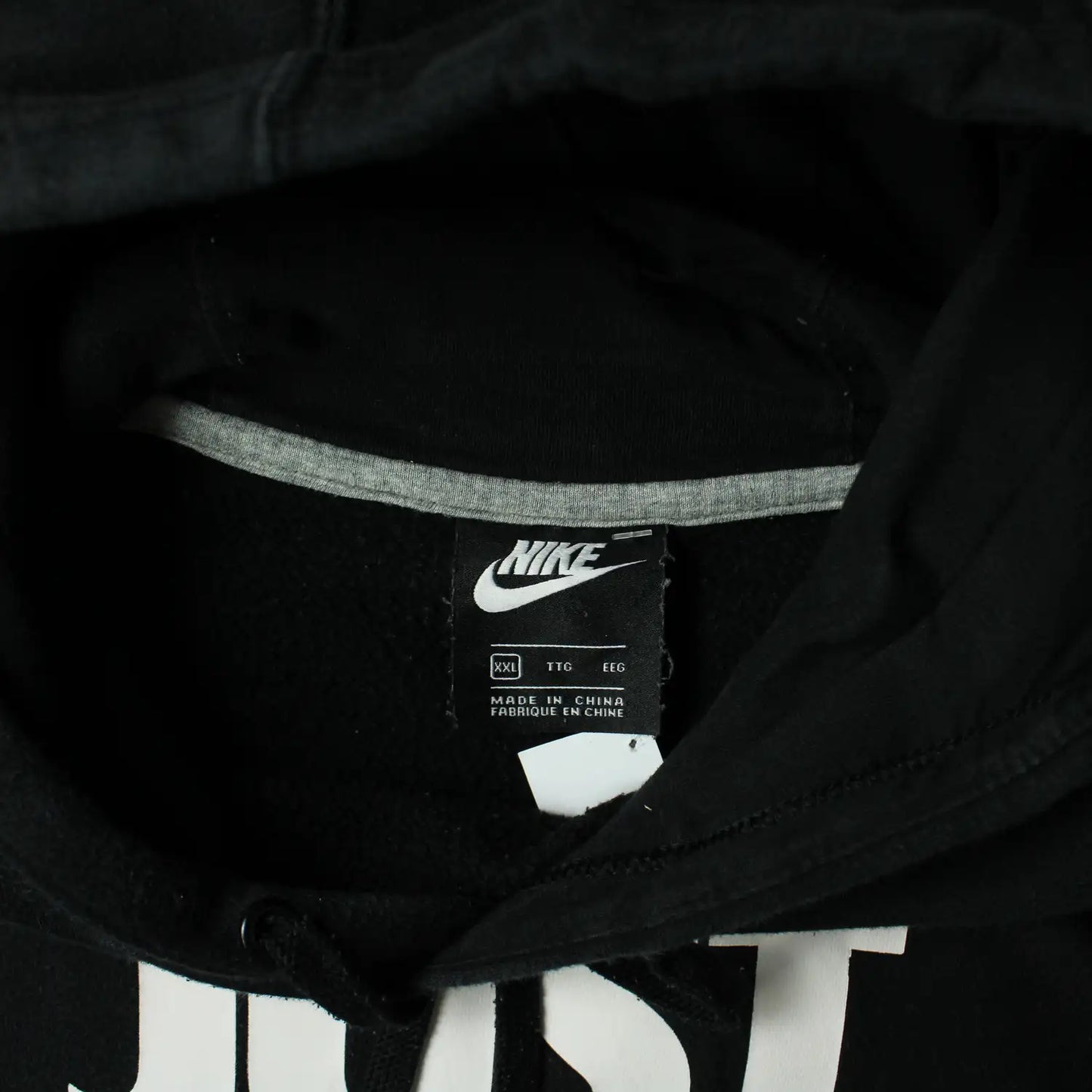 Nike “Just Do It” Printed Hoodie – Black (Man-XXL)