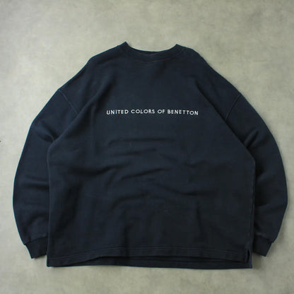 United Colors of Benetton Embroidered Crewneck – Black (Man-XL)