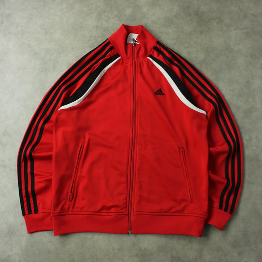 Adidas Track Jacket – Red/Black (Teen-XL / 164 cm)