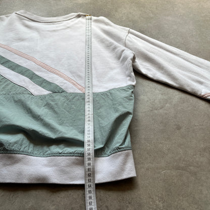 Review White Green Cropped Sweatshirt L
