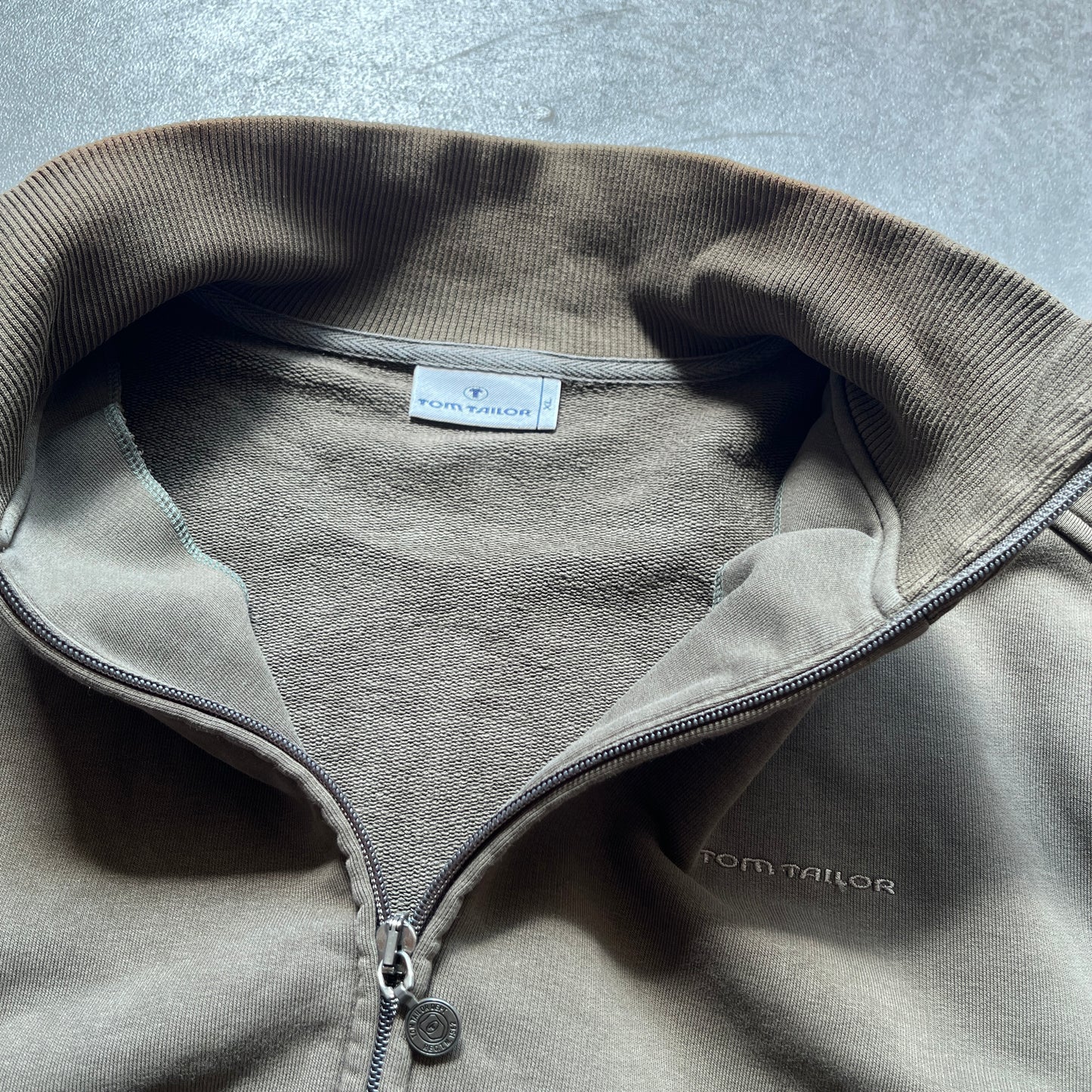 Tom Tailor Olive Zip Sweatshirt XL