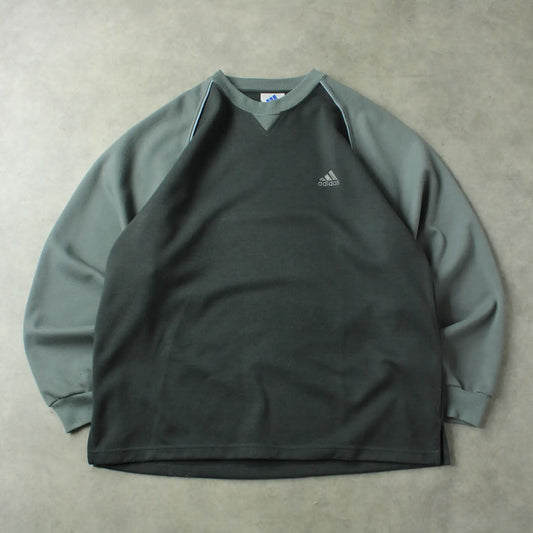 Adidas Crewneck Sweatshirt – Grey/Black (Man-XL)