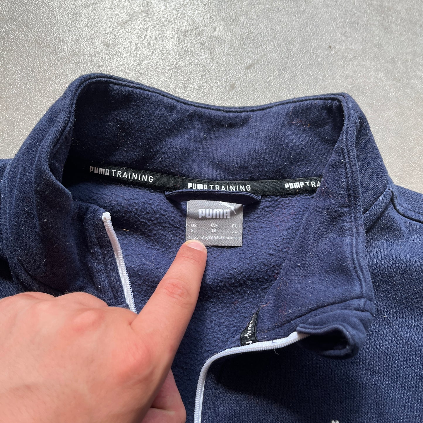 Puma Navy Zip Sweatshirt XL