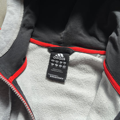 Adidas Grey Zip Hoodie M