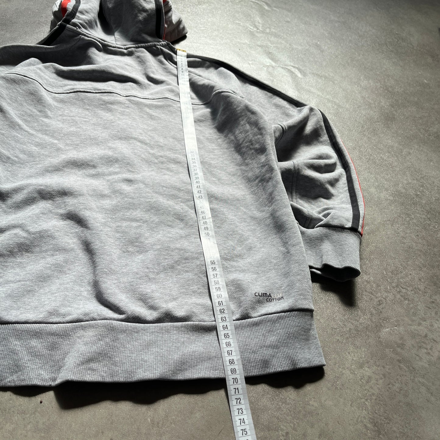 Adidas Grey Zip Hoodie M