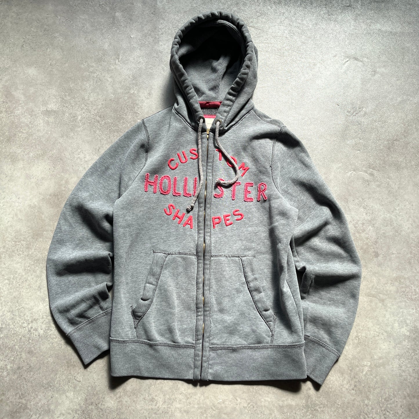 Hollister Grey Zip Hoodie M