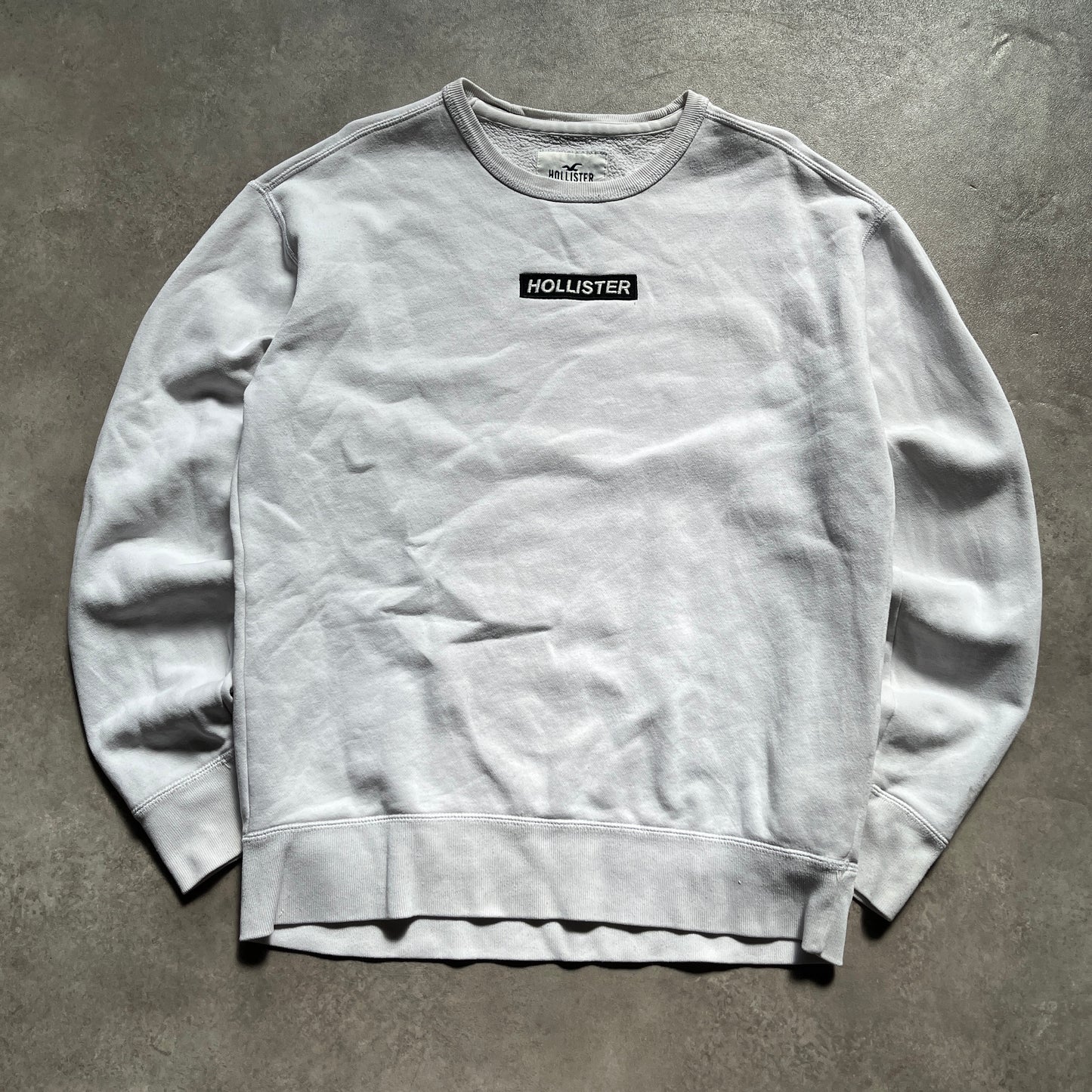 Hollister White Sweatshirt M