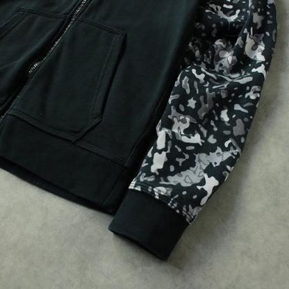 Nike Club Fleece Zip Hoodie – Black-Camo (Man-S)