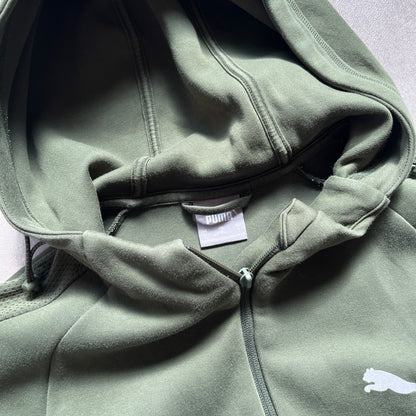 Puma Green Zip Hoodie L