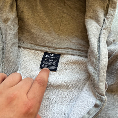 Champion Grey Zip Hoodie 3XL