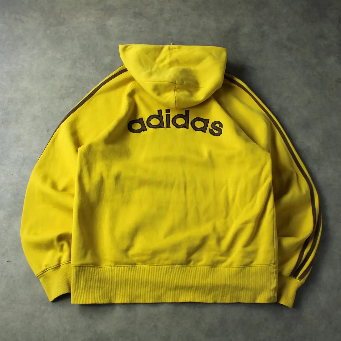 Adidas Embrioed Back Hoodie - Yellow (Man-L)