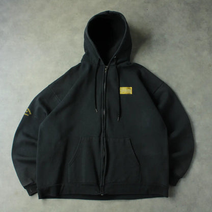 Port & Company Gibson Patch Zip Hoodie - Black (Man-XL)