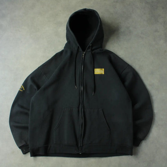 Port & Company Gibson Patch Zip Hoodie - Black (Man-XL)