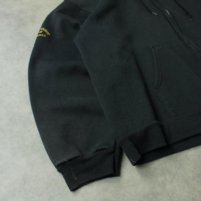 Port & Company Gibson Patch Zip Hoodie - Black (Man-XL)