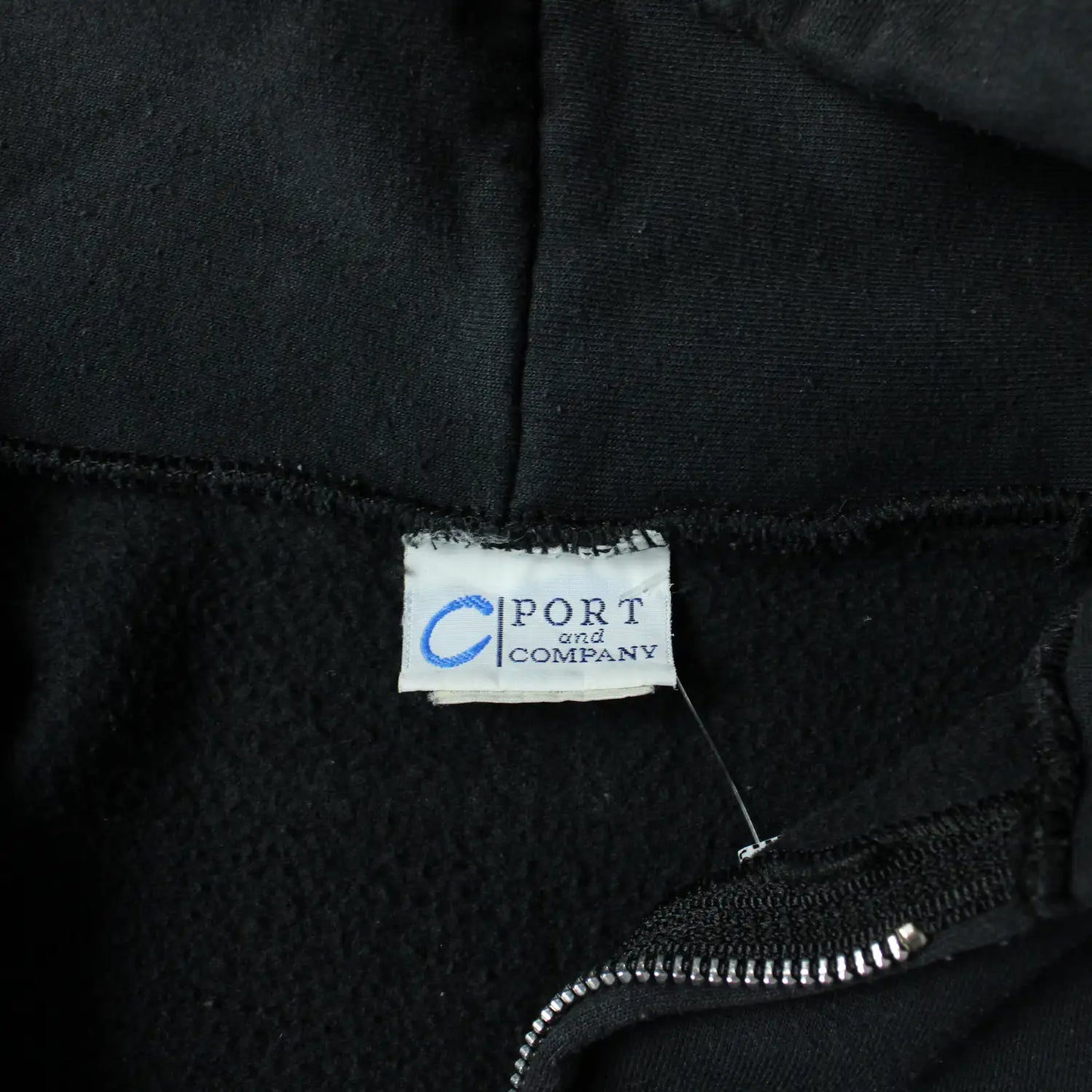 Port & Company Gibson Patch Zip Hoodie - Black (Man-XL)