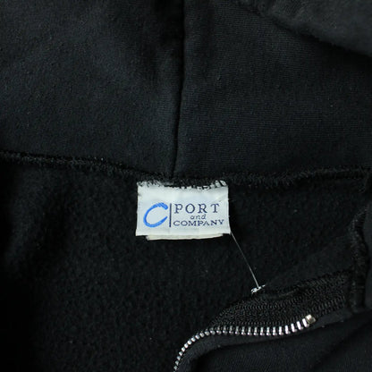 Port & Company Gibson Patch Zip Hoodie - Black (Man-XL)