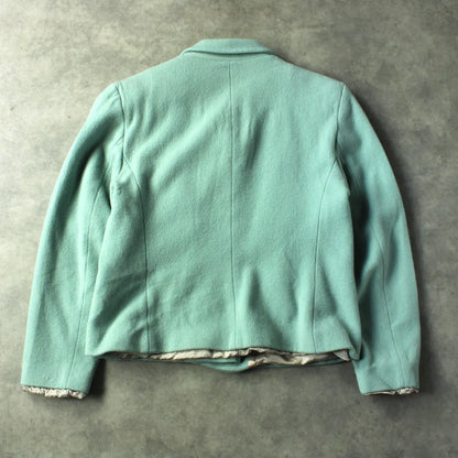 Charles Gray Double Breasted Wool Jacket – Mint Green (Woman-S)