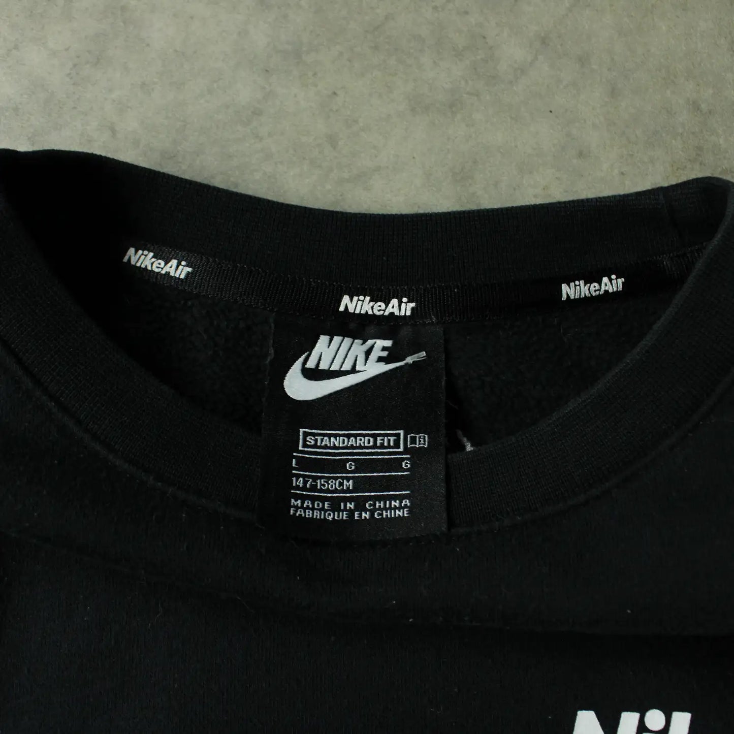 Nike Printed Sweatshirt – Black (Teen-147 cm)