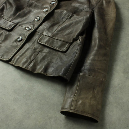 Van den Hoogen Leather Jacket – Brown (Woman-XL)