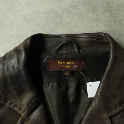 Van den Hoogen Leather Jacket – Brown (Woman-XL)