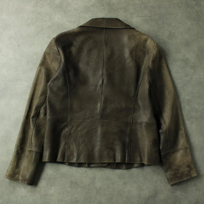 Van den Hoogen Leather Jacket – Brown (Woman-XL)