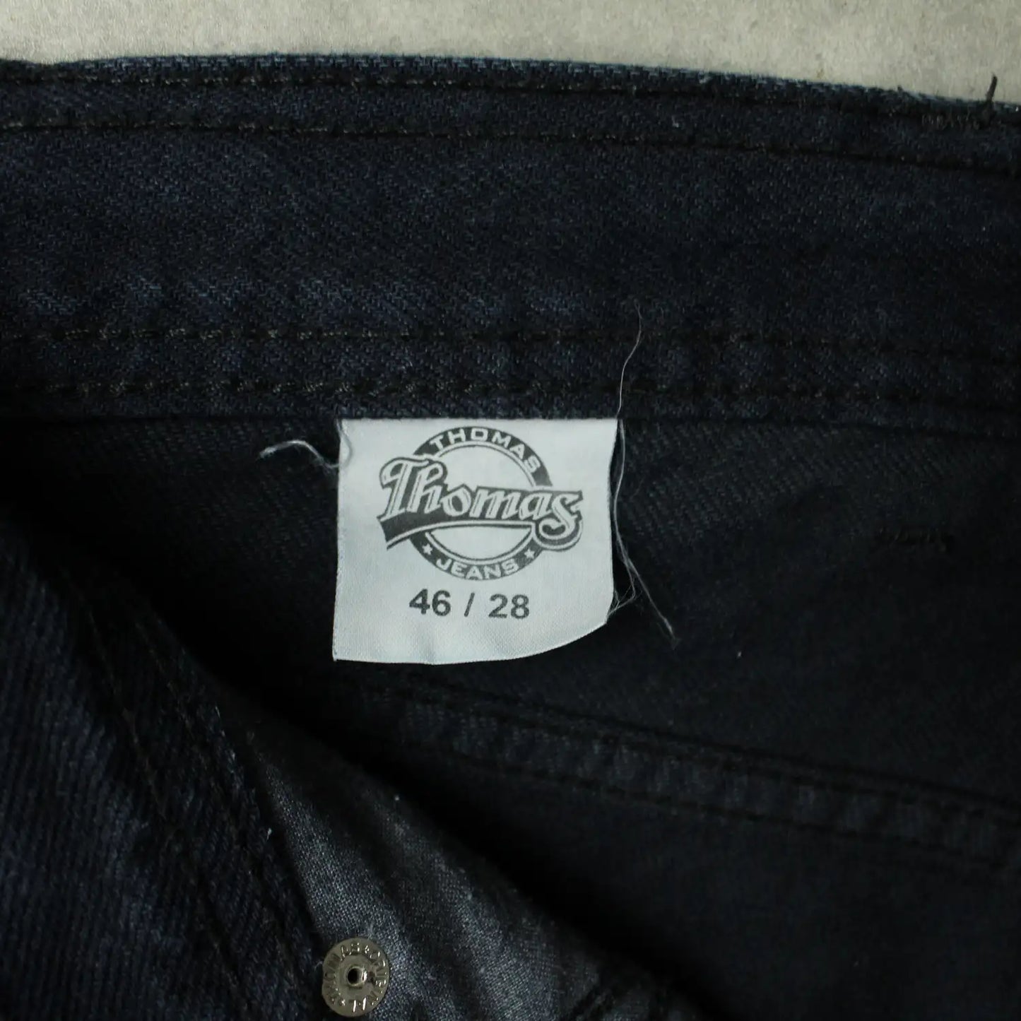 Thomas Tade Mark Regular Fit Jeans – Black Denim (Man-W32)