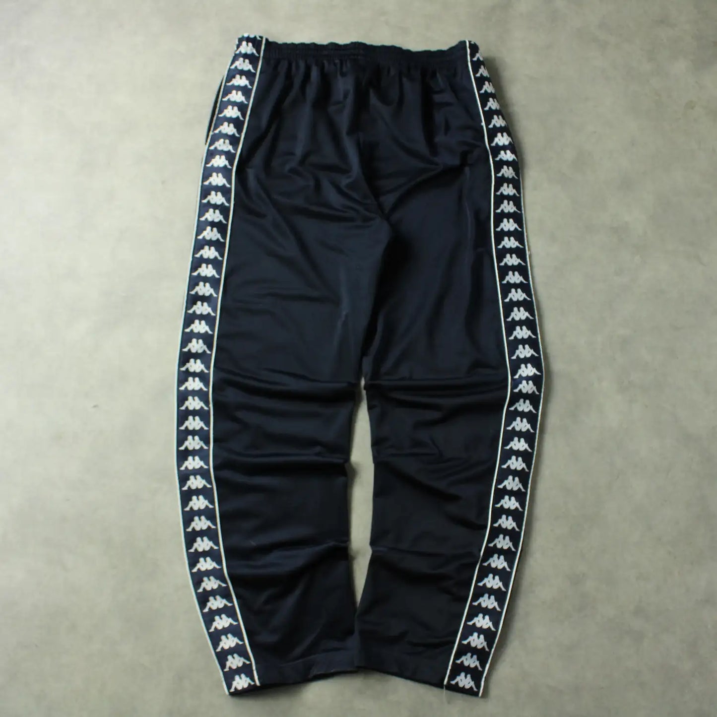 Kappa Track Pants – Navy Padded Side Stripe (Man-XL)