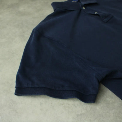 Ralph Lauren Piqué Polo – Navy Blue Embroidered Logo (Man-XL)