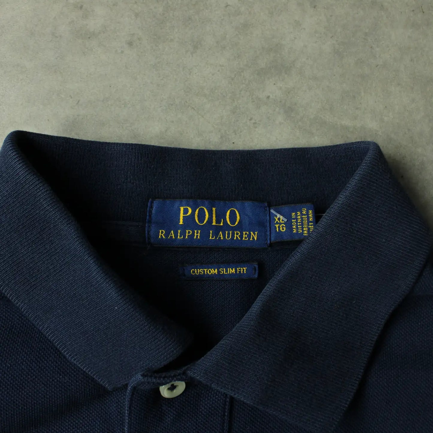 Ralph Lauren Piqué Polo – Navy Blue Embroidered Logo (Man-XL)